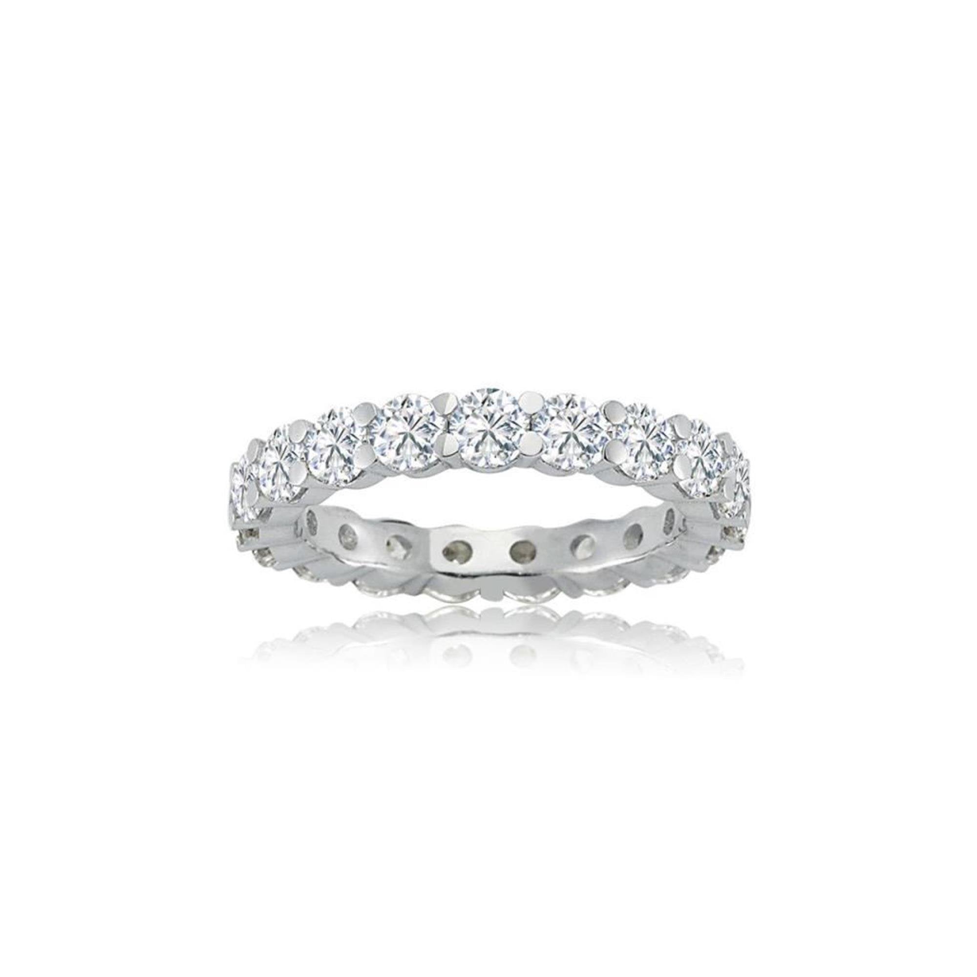 Effective Diamond Felicia Eternity 925 Sterling Silver Ring