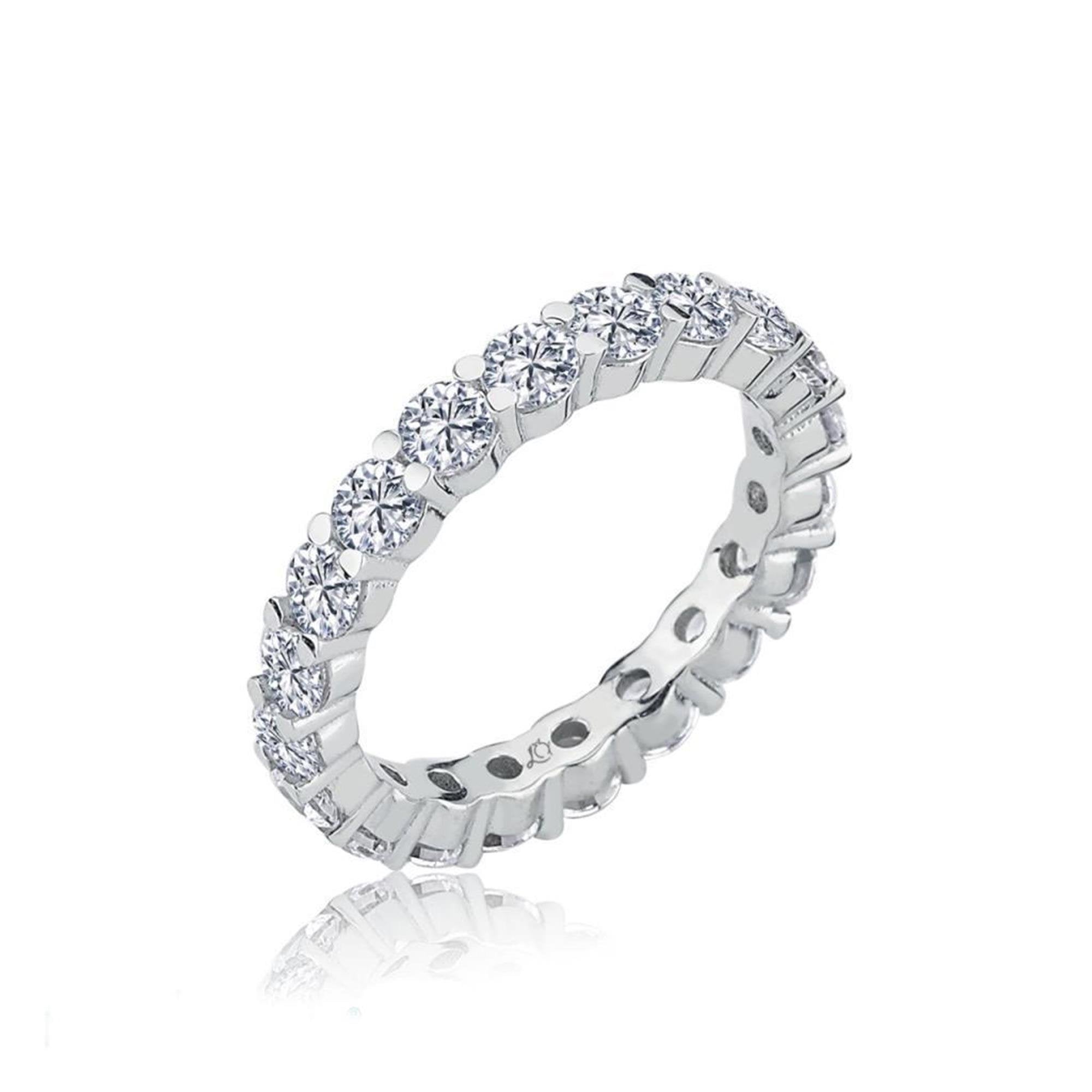 Effective Diamond Felicia Eternity 925 Sterling Silver Ring